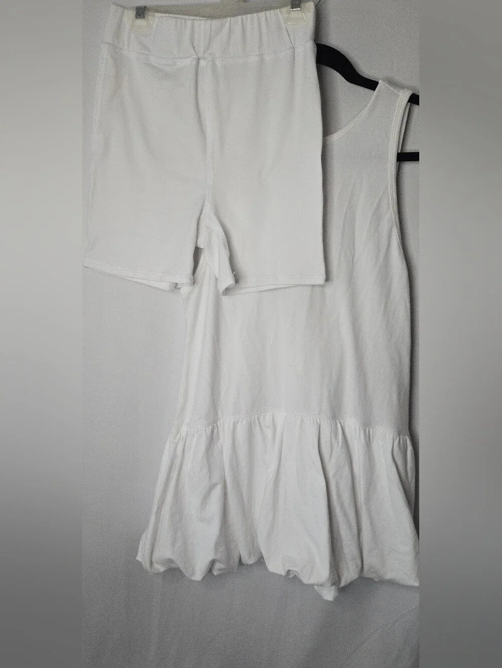 Free People Movement Hot Shot Bubble Set White Sleeveless Ruffle Hem Dress XS